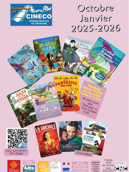 Programme Cinéco octobre à décembre 2025